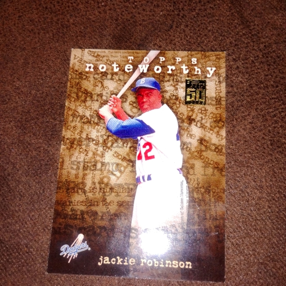 Jackie Robinson baseball card.